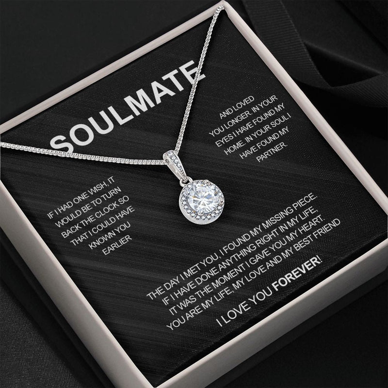 Crystal necklace - To my Soulmate  front view - Beyond Love