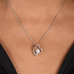 Sterling Silver Necklace - With Real Rose - To My Wife gift-ready packaging with rose box presentation