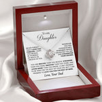 Close-up detail of Sterling Silver Necklace - To my Daughter - Your Dad showing premium quality craftsmanship