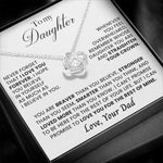 Sterling Silver Necklace - To my Daughter - Your Dad  front view - Beyond Love