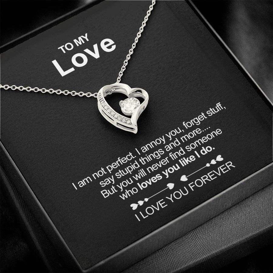 Sterling Silver Heart Necklace - To my Love