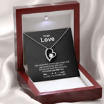 Lifestyle photo of Sterling Silver Heart Necklace - To my Love as meaningful love gift