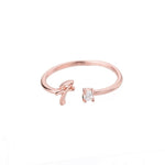 Close-up detail of Initial Ring with Luxury Rosebox with Light showing premium quality craftsmanship