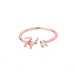 Lifestyle photo of Initial Ring with Luxury Rosebox with Light as meaningful love gift