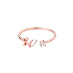Gift wrapping and surprise packaging for Initial Ring with Luxury Rosebox with Light