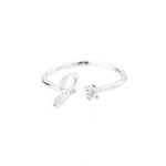 Initial Ring with Luxury Rosebox with Light worn styling photo showing elegant design