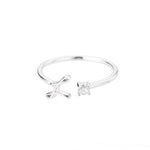Multiple angles of Initial Ring with Luxury Rosebox with Light personalized ring