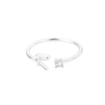 Initial Ring with Luxury Rosebox with Light custom engraving detail and material quality