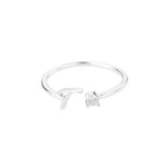 Initial Ring with Luxury Rosebox with Light worn styling photo showing elegant design