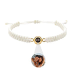 Close-up detail of Personalized photo bracelet - To my loved Ones showing premium quality craftsmanship