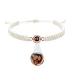 Close-up detail of Personalized photo bracelet - To my loved Ones showing premium quality craftsmanship
